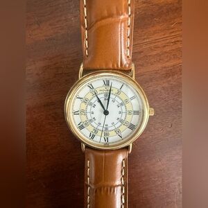 Vintage MOVADO Watch with new Hadley leather watchband